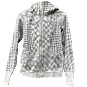 Lululemon Scuba Hoodie III Dottie Eyelet White Black / White size 6